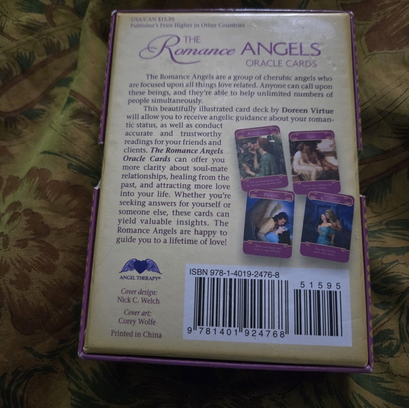 Vtg Romance Angels Oracle Cards Deck & Guidebook by Doreen Virtue OOP Original - Picture 2 of 2